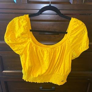 Hollister Yellow Crop Top